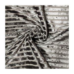 240gsm 58'' 60'' Printed Velvet Upholstery Fabric Spandex Polyester Stripe