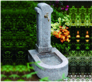 Stone Faucet Cast Stone Garden Fountains Granite Sink For Backyard Lightweight