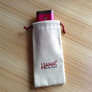 White Velvet Small Drawstring Pouch , Power Jewelry Pouches With Logo