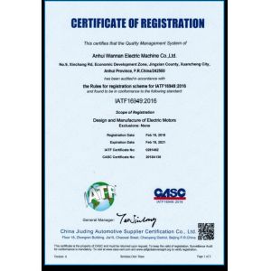 Jingxian Kaiwen Motor Co., Ltd Certifications