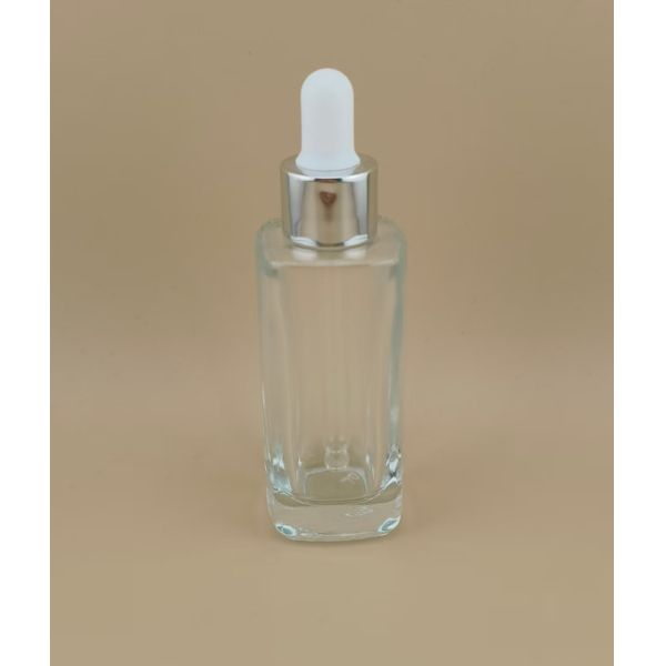 Delicate Design Clear Smooth Small Round Corner Dropper Bottle for Essence