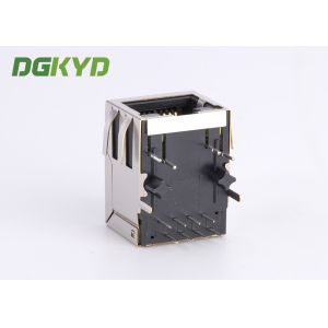 10/100 Base-tx network connector rj45 single port with G/Y led and EMI Fingers