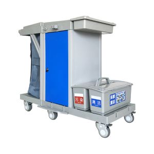 China CE Approved Janitorial Cleaning Tools Plastic Custodial Cleaning Carts on sale