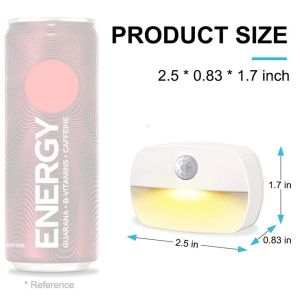 LED Motion Sensor Light Battery Operated Wireless Wall Lamp Night Light No Glare