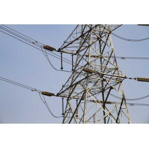 Overhead Electric Lattice Transmission Tower , Angular Steel Monopole Tower