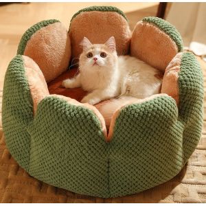 Cute and Comfortable sunflower cat bed Thickened Non-Slip Soft Pet Bed Suitable