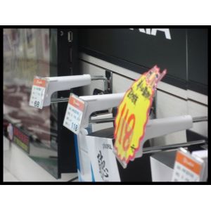 COMER Display hook Plastic pegboard hook security stop lock