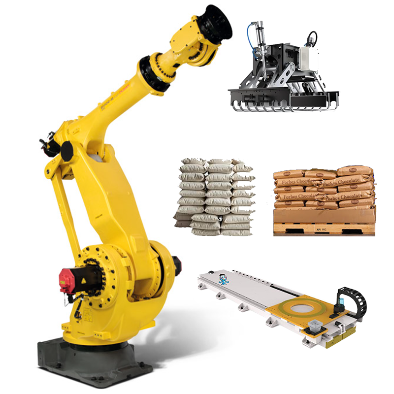 Wholesale High Payload Food Factory Handling Programming Robotic Arm No Teaching Required Robot Workstation With Gripper Guide Rail from china suppliers