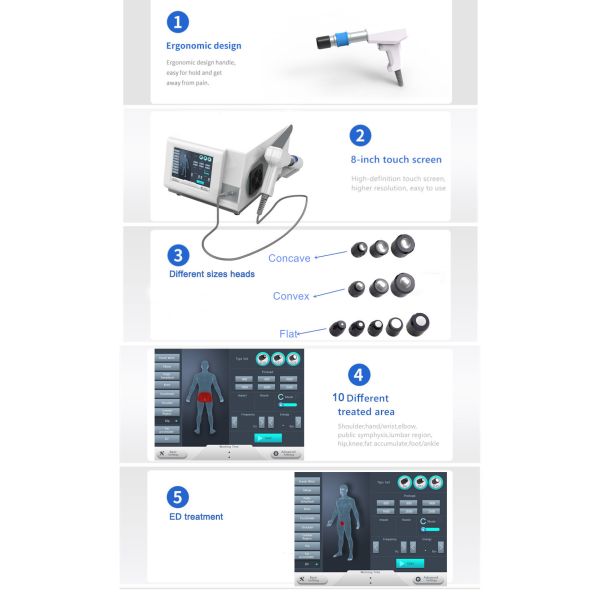 Pneumatic Ballistic Shockwave Therapy Machine For Physical Therapy