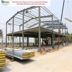 Welding Prefabricated Steel Structures Large Span Sandwich Panel