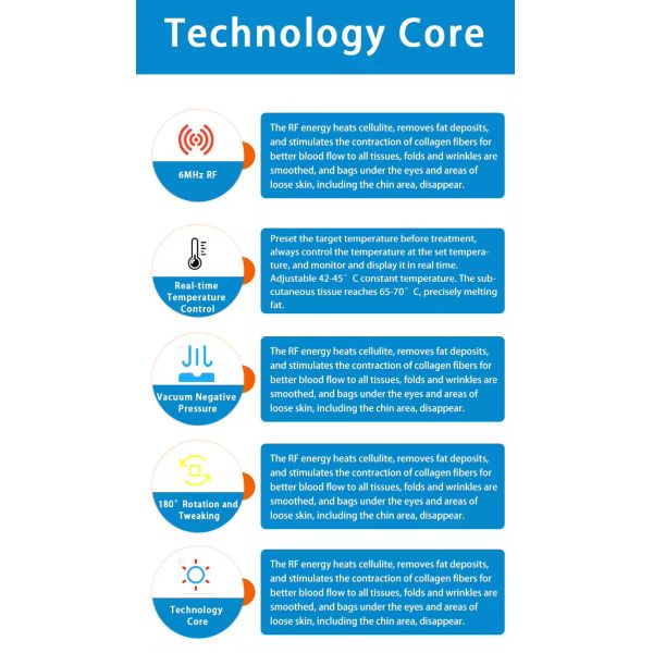 Factory Inner Ball Roller Vacuum Fat Reduction 360 Degree Rotation RF Beauty Equipment