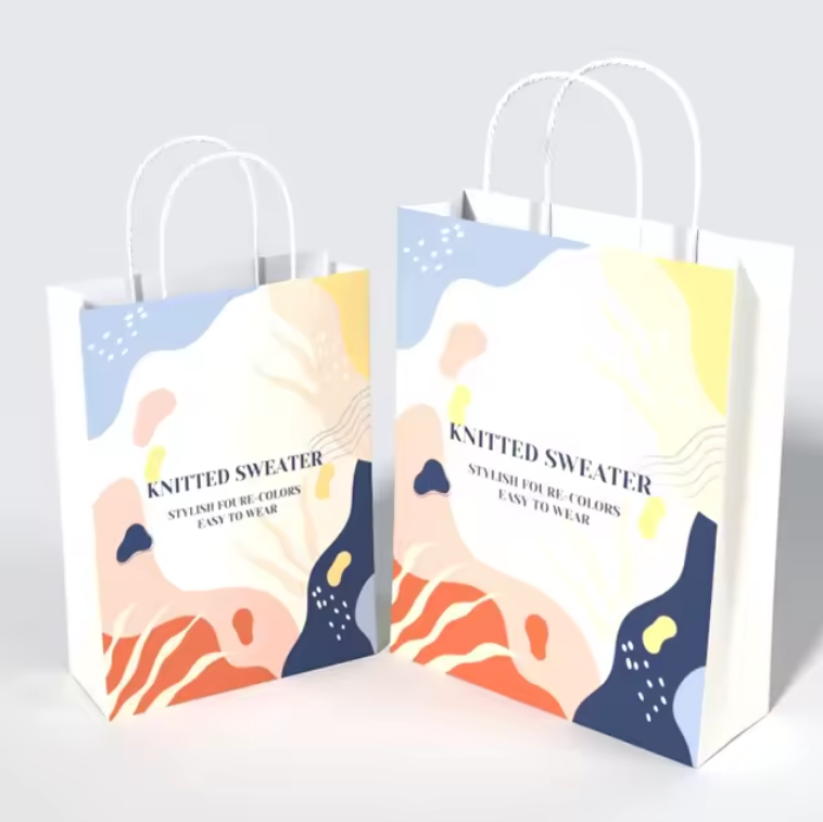 Convenient And Durable Restaurant Food Carry Personalized Premium Kraft Paper Bag