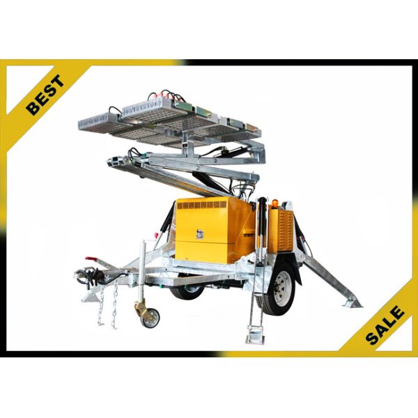 Electronic Controlled Portable Light Towers , Hydraulic Locks Towable Light