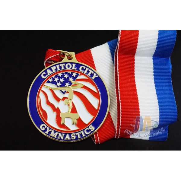 Quality Customized Dancing Running Award Medals With Ribbon , Custom Race Medals for sale