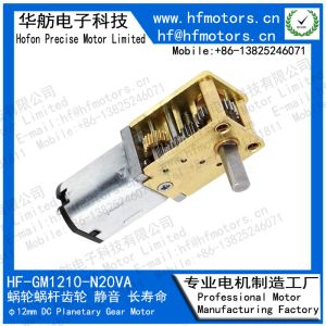 Hofon Motor 12mm large torque with Self-locking function DC Worm Gear Motor for