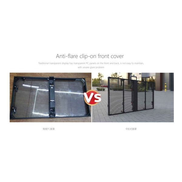 500-2800mcd/M2 P7.8 See Through Led Screen SMD1921 Transparent Led Window