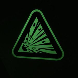 Photoluminescent Explosive Hazard Symbol Custom Warning Signs