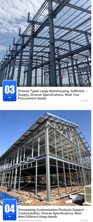 Turnkey Steel Structure Workshop & Warehouse Construction / I-Beam Steel Building Fabrication Service