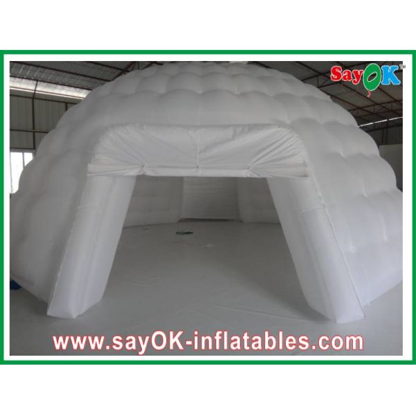 Domed Inflatable Igloo Waterproof Oxford Cloth Inflatable Air Tent White 10m Customed CE