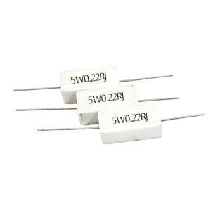 China Hot Sales Original 5W 0.22R Ohm Ceramic Cement Resistor 0.22ohms 5watt Resistor For TV Set on sale