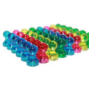 N35 Grade Various Colors Transparent Magnetic Push Pin For Whiteboard
