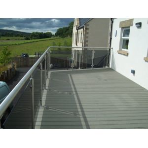 Wholesale Environmental WPC Decking Flooring Anti-UV Dark Grey For Balcony from china suppliers