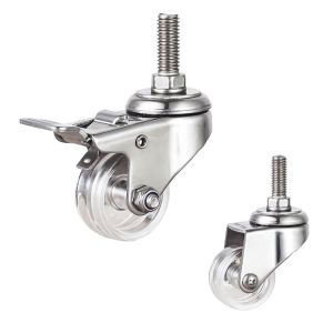 304SS 50mm Caster Wheels , 50kg Loading Fixed Caster Wheels