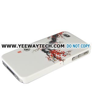 Plum Blossom Hard Plastic Case Cover for iPhone 4 / 4S