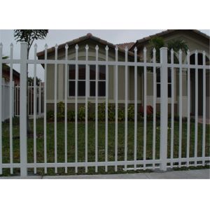 2.1m*2.4m spear top security fence are used widely for school, public projects,