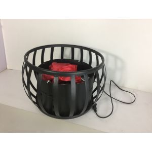 red led silk flame light with iron shell round