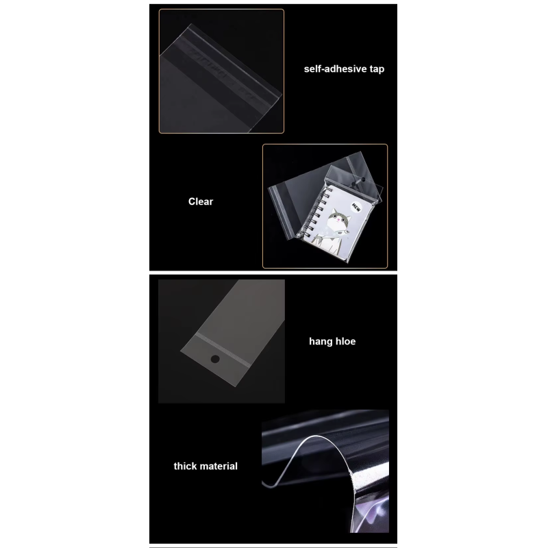 Custom Plastic Packaging Bags Transparent Electronics Phone Accessories Bags White Pearl Film Self-Sealing Retail OPP Bags