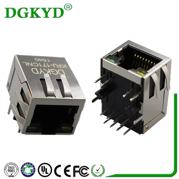 90 Degree Shielded 10/100 BASE-T RJ45 Ethernet Jack With Magnetic China