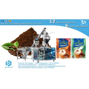 How to automatically package 5 kg of flour in a pre-made bag with a handle.