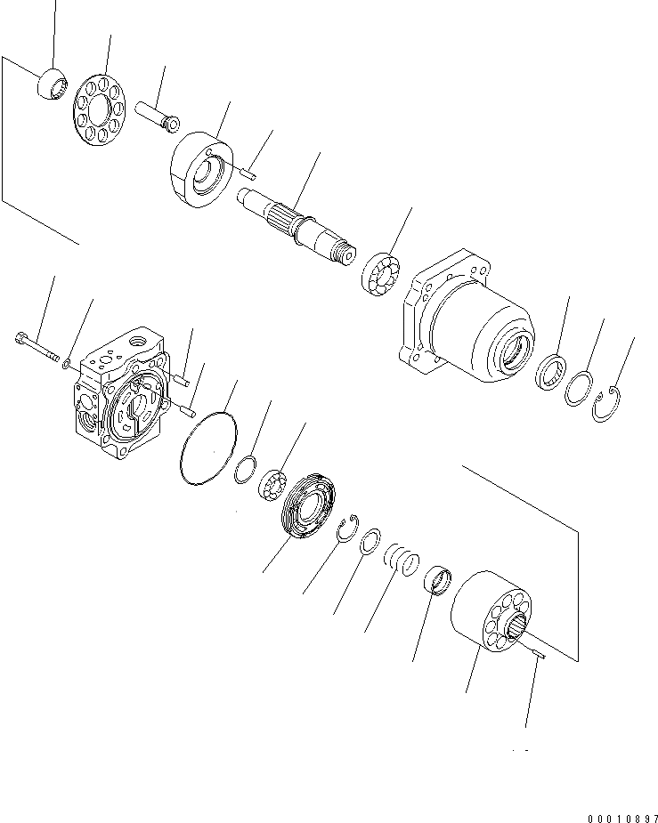 708-7S-00352 708-7S-11710 For Komatsu Bulldozer D61EX-15 D61PX-15 D65PX-15 D65EX-15 D85PX-15 D85EX-15 Hydraulic FAN MOTOR