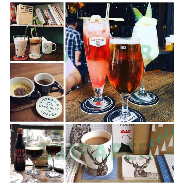 1.2mm 1.4mm Natural White Uncoated Beer Mat Board 720 x 1020 mm High Bulk 