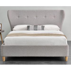 Wholesale Simple Upholstered Plywood Bed Frame With Ears Headboard Easy Assemble from china suppliers
