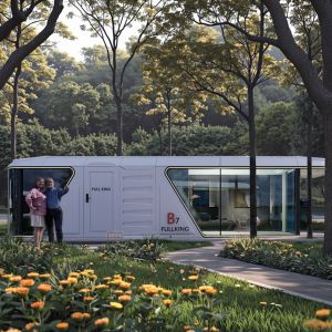 Polyurethane Panel Insulation Prefab Capsule House 28㎡ A Cozy Experience Of