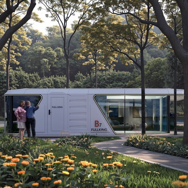 Polyurethane Panel Insulation Prefab Capsule House 28㎡ A Cozy Experience Of