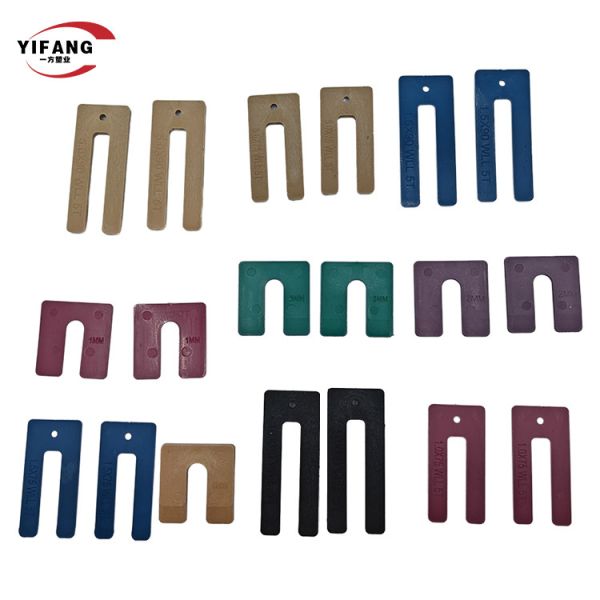 Quality 3.2Mm U Horse Shaped Shims H Type Plastic Packers Plastic Building Packer Window Packer For Window for sale