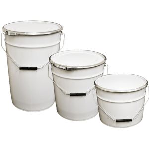 Heavy Duty White Polypropylene Industrial Solvent Bucket with Temperature