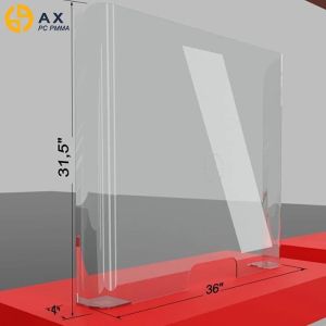 Transparent 73MPa 5mm Plexiglass Sneeze Guard
