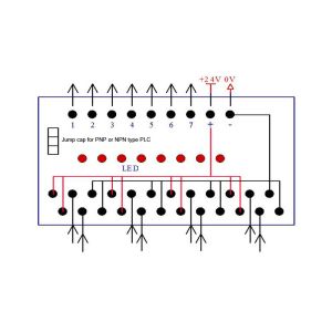 PLC Sensor Signal Input Distribution Terminal Blocks Breakout Board 8 Arrays
