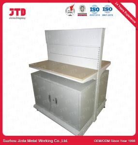 Wholesale ISO9001 Wood And Metal 3 Tier Shelf ODM 1200mm White Retail Shelves from china suppliers