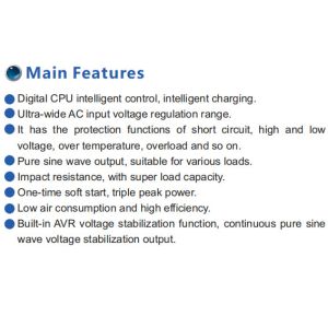 China Low Frequency Single Phase Pure Sine Wave Off Grid Solar Inverter For