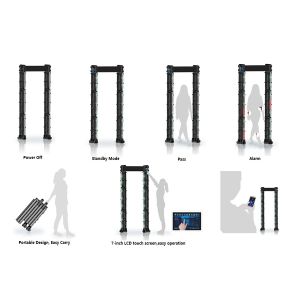 Foldable Mobile IP67 16 Zones Door Frame Metal Detector