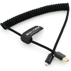 8K 2.1 Micro HDMI To HDMI Braided Coiled Cable For Atomos Ninja V 4K-60P Record