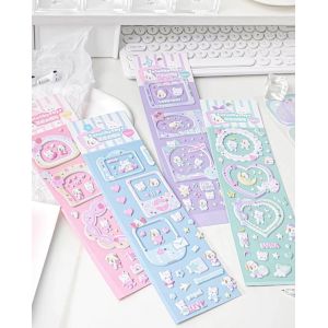50 Sheets Pack Cartoon Sticker Sheet Smooth Surface For Business Use