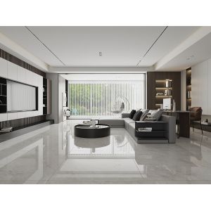 Light Gray Polished Sintered Stone Slab 1200x1200mm Wear-Resistant