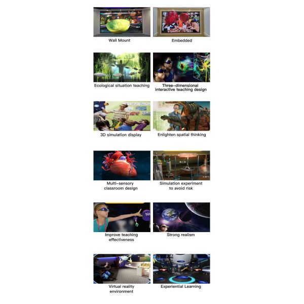 Customized Virtual Three Dimensional Interactive Teaching 3D Display Screen