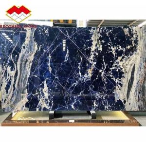 Modern Blue Stone Polished Cloisonne Marble Tile for Dining Room and Living